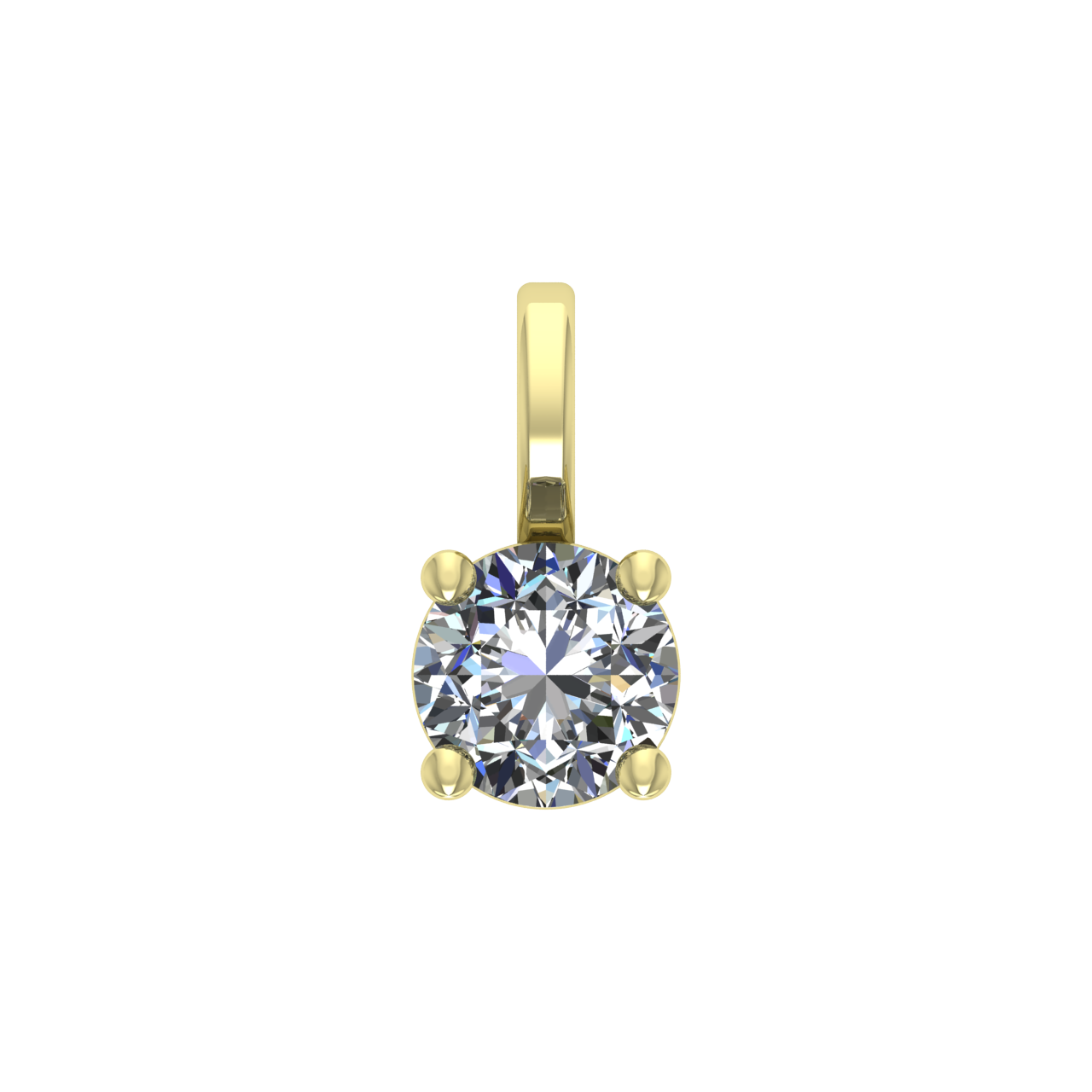 SOLITAIRE DIAMONDS 4.00mm ROUND PENDANT